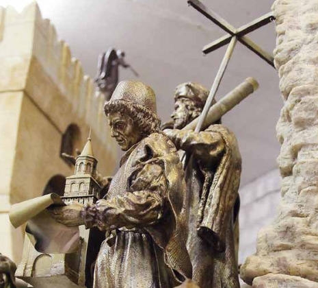 Файл:Итальянские архитекторы. Фрагмент макета памятника Ивану III скульптора Виктора Воробьёва.jpg