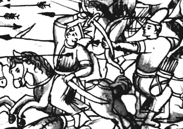 Файл:Битва царя Кучума с войском Едигера и Бекбулата (фрагмент миниатюры из Истории Сибирской).jpg