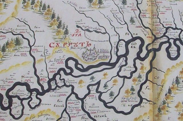 Файл:Сургут на карте Ремезова (1701).jpg