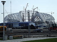 Файл:Олимпийский стадион "Фишт" в процессе строительства.JPG