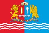 Красный цвет, лев и корона (герб Владимирской губернии), синий цвет и орёл (герб Костромской губернии) – флаг Ивановской области[1]