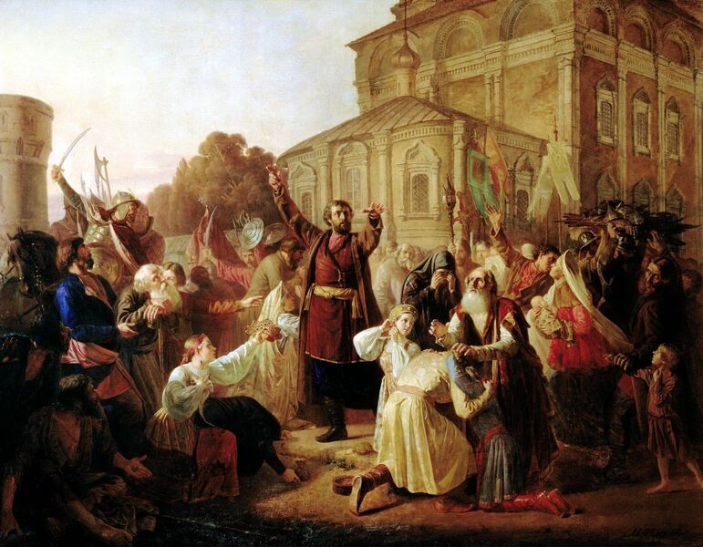 Файл:Воззвание Минина к нижегородцам в 1611 году (худ. Михаил Песков).jpg