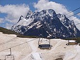 Домбай-Ульген (высшая точка Абхазии, на границе с КЧР) и Домбайский горнолыжный курорт