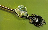 Скипетр императорский с бриллиантом «Орлов» (199,6 карат, №1 в Алмазном фонде)