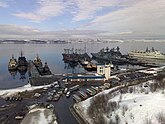 Североморск – главная база Северного флота (самый мощный флот ВМС России)