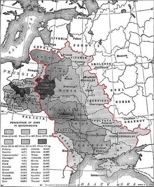 Файл:Map showing the percentage of Jews in the Pale of Settlement and Congress Poland, The Jewish Encyclopedia (1905).jpg