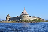 Крепость Орешек перестроена в камне, что позволило на два века надёжно защитить границу со Швецией