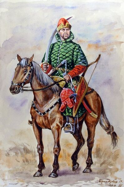 Файл:Воин поместной конницы XV-XVI веков. Худ. О. Брандуков.jpg