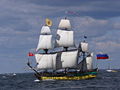 «Штанда́рт» — реплика фрегата «Штандарт» (первого корабля Балтийского флота) времён Петра I (1703), Санкт-Петербург (1999)