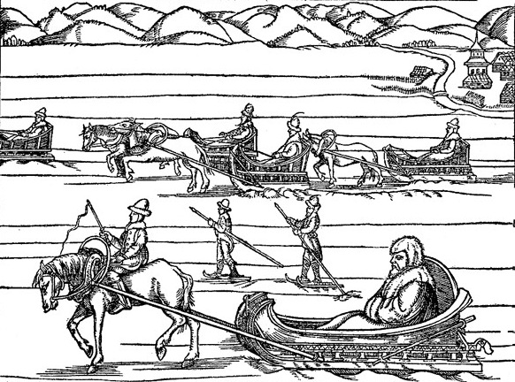 Файл:Почта в России. Фрагмент рисунка из книги С.Герберштейна, XVI век.jpg
