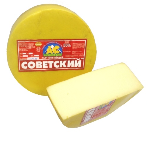 Сыр «Советский» — один из первых промышленно освоенных в нашей стране твердых сыров