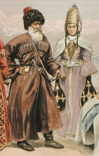 Файл:Народы Кавказа. Кабардинцы. Литография конца 19 века (фрагмент).jpg