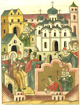 Файл:Строительство собора Чуда Архистратига Михаила в Москве 1365.jpg