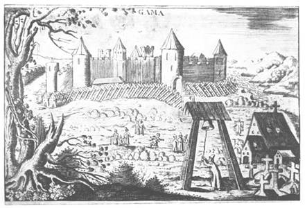 Файл:Общий вид крепости Ям. Гравюра XVII в..jpg