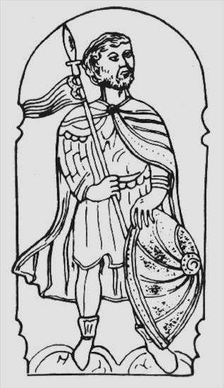 Файл:Войшелк. Рисунок XVI–XVII вв. на окладе Лавришевского евангелия.jpg