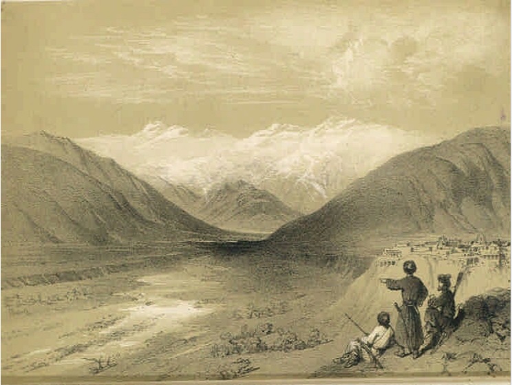 Файл:Аргунское ущелье в XIX веке (рисунок).jpg