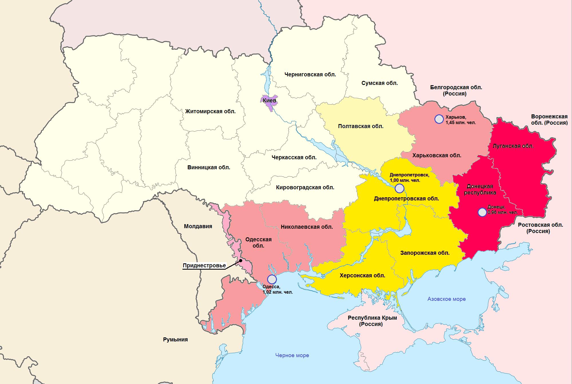 Как проходит граница украины. Донбасс на карте Украины и России. Донбасс на карте Украины. Карта Донбасса и Луганска на Украине. УКРАИНАДОНБАС на кврте.