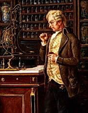 Файл:Аптекарь XVIII века. Иллюстрация к опере-зингшпилю Карла Диттерсдорфа «Доктор и Аптекарь» (фрагмент).jpg