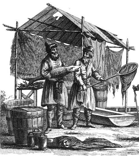 Файл:Рыбопромышленники на Волге. Французская гравюра XIX века (фрагмент).jpg