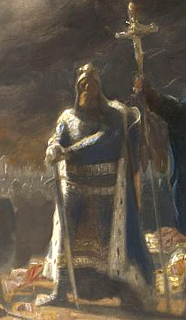 Файл:Вальдемар I Великий и Епископ Абсалон в Арконе.Худ. Лауриц Туксен (фрагмент).jpg