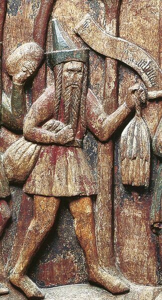 Файл:Новгородский торговец мехом. Фрагмент резной панели из церкви святого Николая в Штральзунде.jpg
