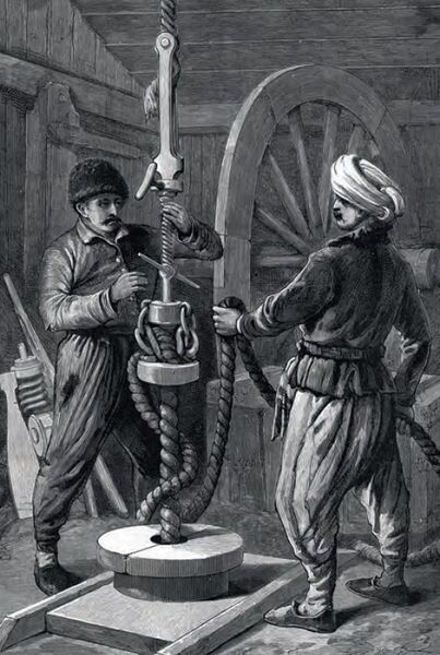 Файл:Бурение скважин в Баку, середина 19 века.jpg