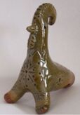 Петровская глиняная окарина (свистулька)