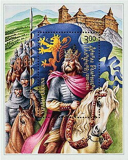 Даниил Галицкий — отбил Галицию у венгров, спасся в битве с монголами при Калке; дольше всех русских князей сопротивлялся монгольскому завоеванию; при нём наступил расцвет Галицко-Волынской Руси; основал города Холм и Львов, принял титул «короля Руси»