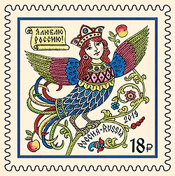 Птица Сирин – частый мотив пучежской вышивки (изображена на гербе Пучежа)