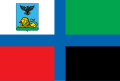 Крест Белгородского полка, белый цвет (мел, молоко и сахар), зелёный (поля и леса), красный (защита Отечества), чёрный (почва и железо) - флаг области