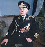 Сергей Горшков — герой ВОВ, главнокомандующий ВМФ в 1956-1985, создатель отечественного ракетно-ядерного флота; провёл крупнейшие в истории военно-морские учения