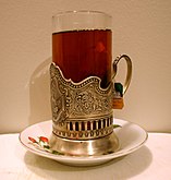 Чай в подстаканнике (производятся в Кольчугино)