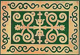 Истанг (войлочный ковёр) и чеченский орнамент