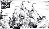 1723 — 1727 гг.  Линейный корабль «Пётр I и II»