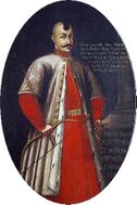 Дмитрий Вишневецкий — волынский православный магнат, основал при поддержке Ивана IV первую Запорожскую Сечь (Хортицкий замок) и перешёл на русскую службу, герой казачества