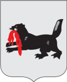 Чёрный бабр[1] с красным соболем — герб и флаг Иркутска и области