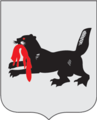 Чёрный бабр с красным соболем - герб и флаг Иркутска и области