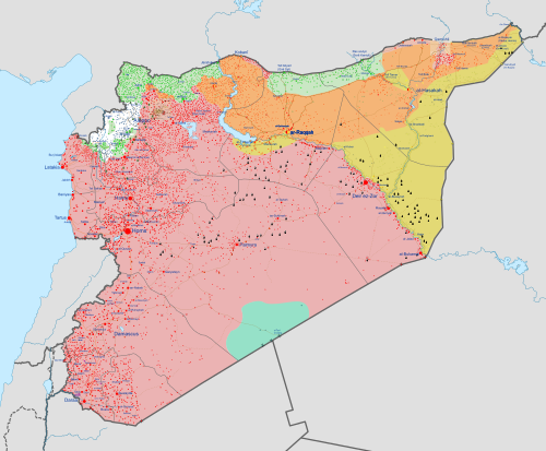 Карта боев в сирии