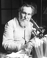 Илья Мечников — нобелевский лауреат, основоположник сравнительной патологии воспаления, иммунологии и геронтологии; открыл фагоцитоз и основал фагоцитарную теорию иммунитета, первый предложил использовать пробиотики