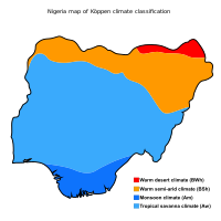 Климатическая карта Нигерии