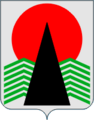 Чёрный конус - символ нефти (герб и флаг Нефтеюганского района)