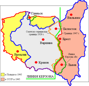Map of Poland (1945) rus.png