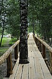 Типографский мост (Киржач) — самый длинный в России деревянный пешеходный мост (555 м)