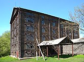 6-этажная деревянная мельница Баркова в селе Новоивановка