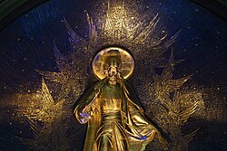 Спас в Силах (фрагмент) с художественной подсветкой в Главном храме ВС РФ