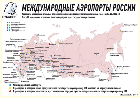 Карта аэропортов юга россии которые работают