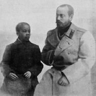 Александр Булатович — «гусар-схимник», исследователь Африки, советник негуса Эфиопии Менелика II (помог ему покорить южные племена в 1897–1899 гг., первым из европейцев посетил юг Эфиопии – Каффу), участник Китайского похода (1900); впоследствии монах на Афоне и лидер движения имяславие