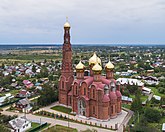 90-метровая колокольня Храма Воскресения Христова (Красной церкви) в Тезине (Вичуга)