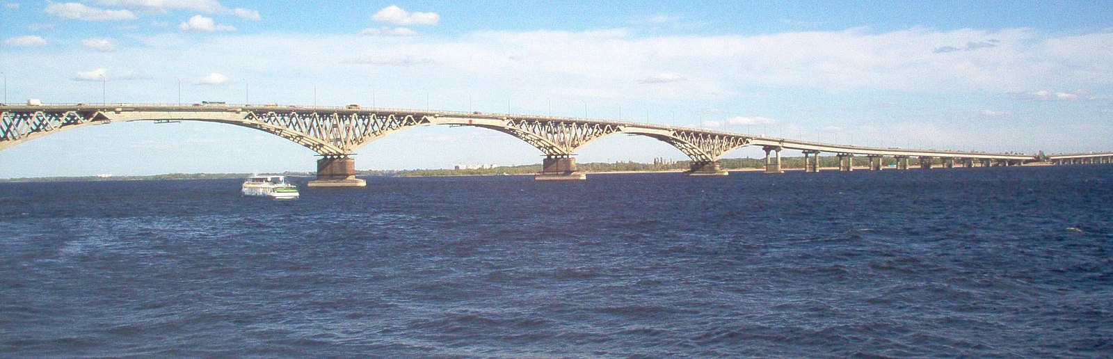 Саратов мост через Волгу