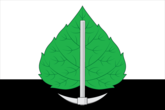 Берёзовый лист и отбойный молоток — герб и флаг Берёзовского